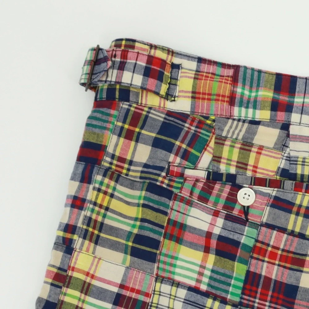 POLO RALPH LAUREN AUTHENTIC‎ INDIA MADRAS PLAID PATCHWORK SHORTS